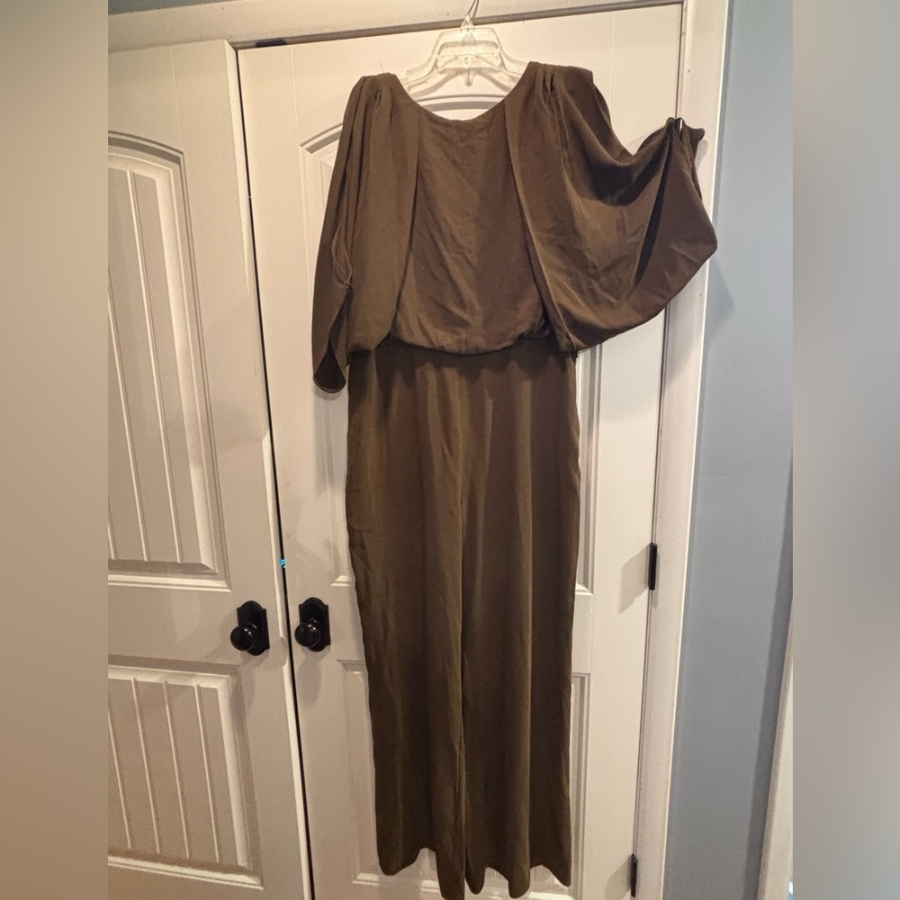 Worthington Olive Long Sleeve Jumpsuit